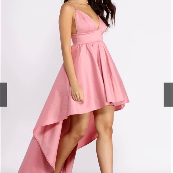 High Low champagne color Dress - Picture 5 of 8